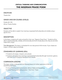 Nigerian Praise Poem