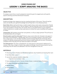 Script Analysis: The Basics