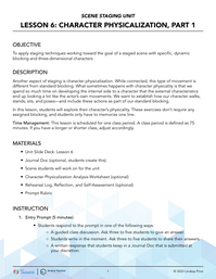 Character Physicalization, Part 1