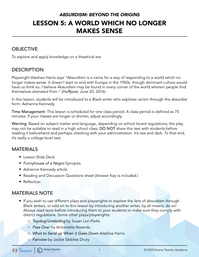 A World Which No Longer Makes Sense