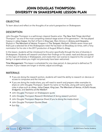 John Douglas Thompson: Diversity in Shakespeare