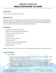 Emergency Lesson Plan: From Storyboard to Scene