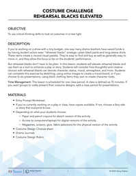 Costume Challenge - Rehearsal Blacks Elevated