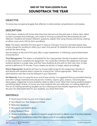 End of the Year Lesson: Soundtrack the Year