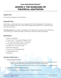 The Guidelines of Theatrical Adaptation