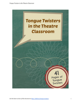 Tongue Twisters in the Theatre Classroom