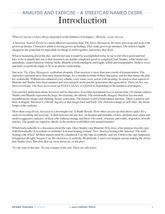 Analysis and Exercise - A Streetcar Named Desire