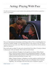 Acting: Playing with Pace