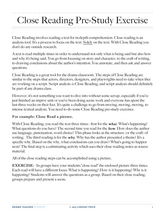 Close Reading Pre-Study Exercise