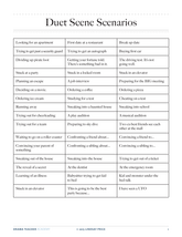 Duet Scene Scenarios