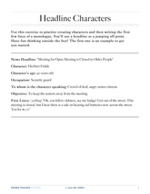 Headline Characters Exercise