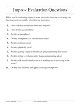 Improv Evaluation Questions