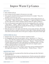 Improv Warm Up Games