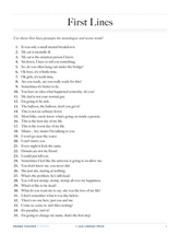 First Lines