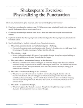 Shakespeare Exercise: Physicalizing the Punctuation