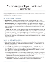 Memorization Tips, Tricks and Techniques