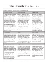 The Crucible Tic Tac Toe