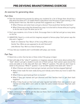 Pre-Devising Brainstorming Exercise