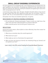 Ensemble Experiences: Small Group