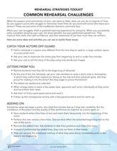 07 - Common Rehearsal Challenges