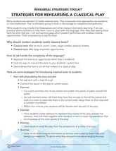 05 - Strategies for Rehearsing a Classical Play