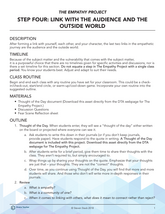 04 - Step Four: Link with the Audience and the Outside World