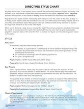 Directing Style Chart