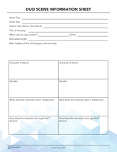 Duo Scene Information Sheet