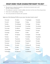 What Does Your Character Want to DO?