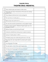 Theatre Eras: Medieval