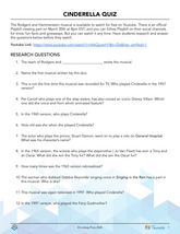 Cinderella Movie Viewing Quiz