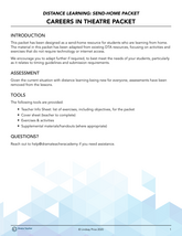 Send-Home Packet: Careers in Theatre