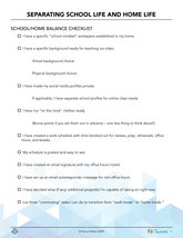 Separating School Life and Home Life