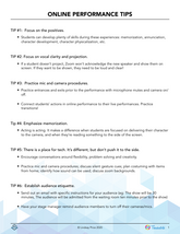 Tips for Online Performances