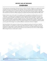 Protest and Art Resource