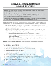 She Kills Monsters: Reading Questions