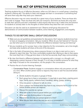 The Act of Effective Discussion