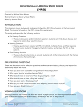 Movie Musical Classroom Study Guide: Shrek