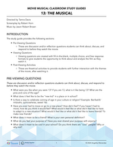 Movie Musical Classroom Study Guide: 13: The Musical