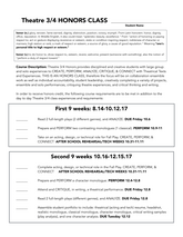 Theatre ¾ Honors Class Contract