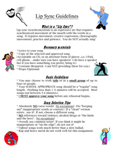 Lip Sync Battle Guidelines