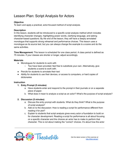 Script Analysis for Actors – Five Steps to Building Your Foundation