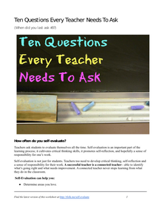 Ten Questions for Teachers