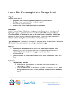 Location Sound Exercise: Lesson Plan