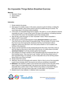 Six Impossible Things Exercise