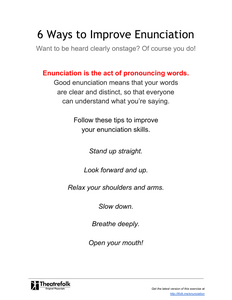 6 Tips for Enunciation