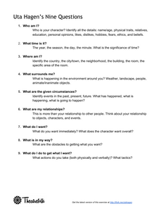 Uta Hagen's 9 Questions
