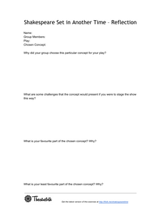 Shakespeare Set in Another Time - Reflection