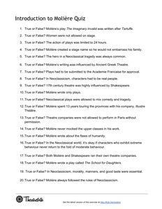 Introduction to Moliere Quiz