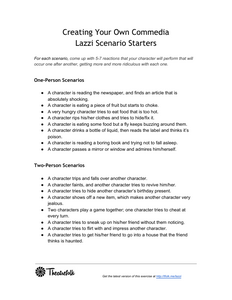 Create Your Own Commedia Lazzi